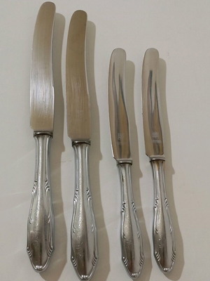 Set of knives used, 4 pcs, ROSTFREI, chrome