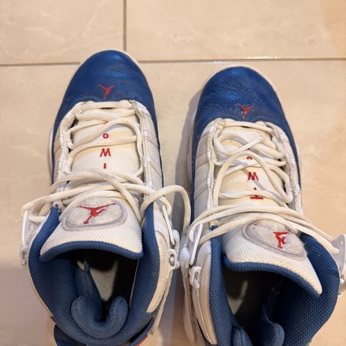 Jordan 6 Rings athletic shoes, size 41, white and blue