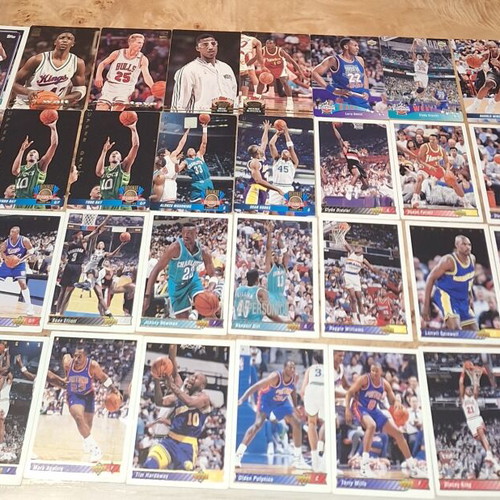 NBA cards 1992-93 Upper Deck and Topps set, 40 cards plus 1 duplicate