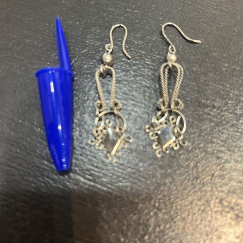 Vintage stainless steel earrings from the 90s like new, silver
