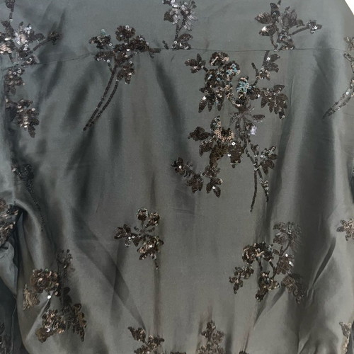 Zara shirt with sequins new, black, satin