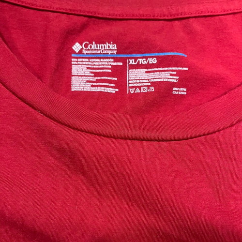 Columbia mens XL blouse like new, red