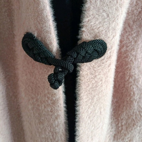 Elena Makri Mykonos 100% Mohair Wool Coat like new, limited edition, pink, size S–M