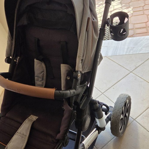 Bebe Stars Belize 3-in-1 stroller used, with bassinet and car seat
