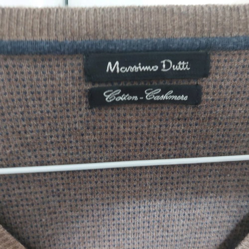 Thin V-neck sweater used 2XL Massimo Dutti blue