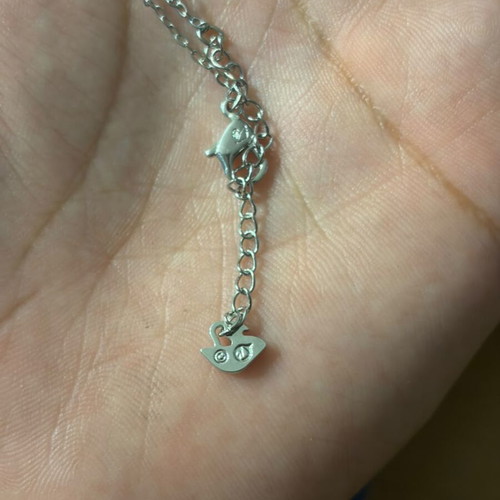 Swarovski necklace, silver, new
