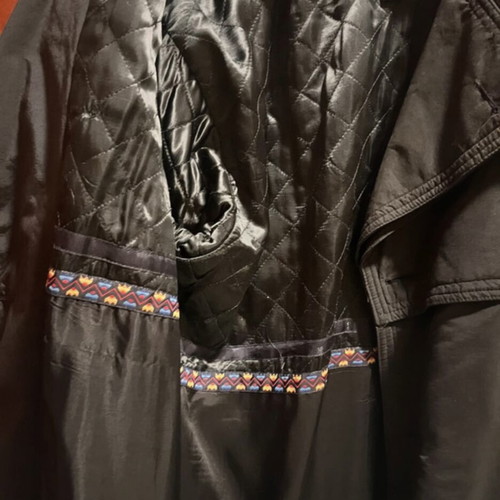 Men's trench coat like new, size M, black