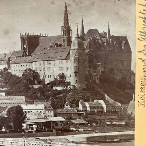 German albumen photograph 1883 used, Meissen Saxony