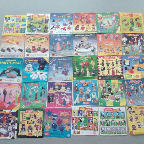 McDonalds Happy Meal Paper Inserts 30pcs used, 90s vintage