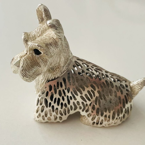 Christofle Silver Plated Scottish Terrier Figurine like new