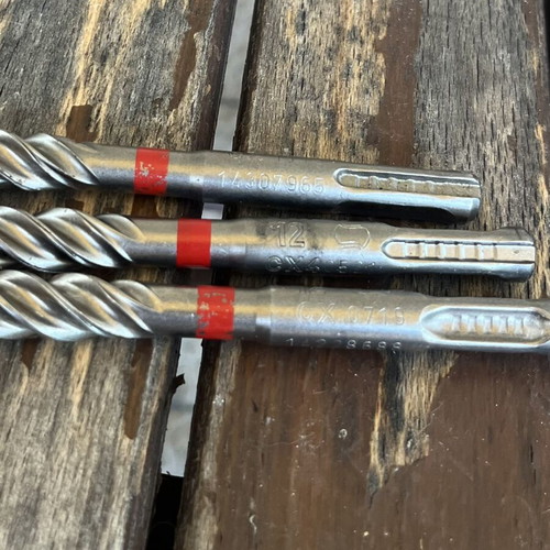 Hilti TE-CX 12 SDS Plus concrete hammer drill bits set of 3, new