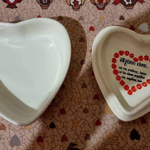 Porcelain Love Is 70S/80S box like new, 14 cm height