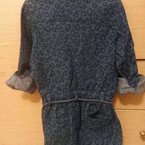 Mandarino denim dress like new, size 5 years, blue-gray