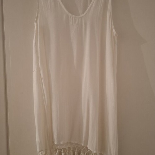 White kaftan Achilleas Accessories like new, breathable fabric
