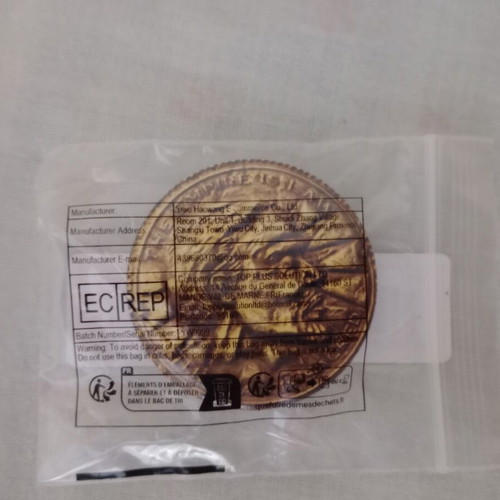 Petou pin new, yellow gold tone
