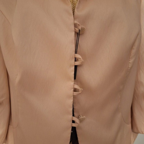 Lucifair jacket with lace collar and buttons, salmon color