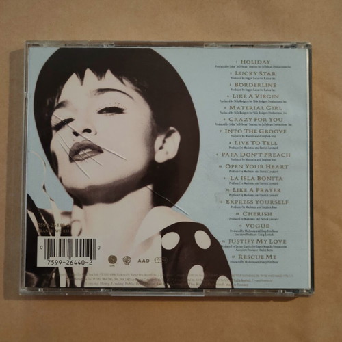 The Immaculate Collection Madonna CD used