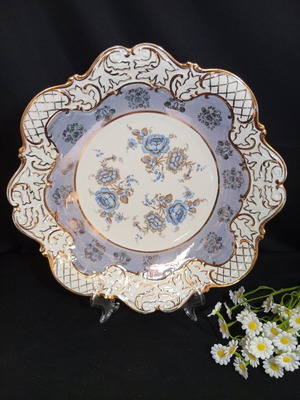 Vintage Hertel Jacob Bavaria deep serving platter 30cm like new