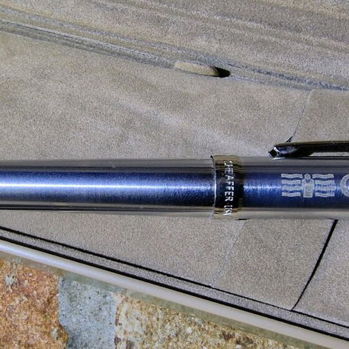 Sheaffer Prelude White Dot ballpoint pen in chrome, like new, boxed