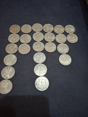 500 Drachma Coins Used, Set of 24 From 2004 Olympic Games