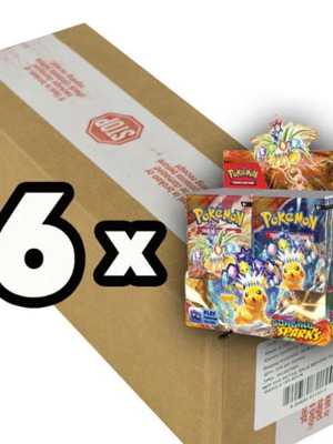 Surging Sparks 6x booster box sealed Pokemon cards case