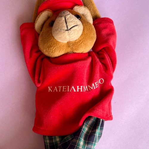 Vintage teddy bear for room door like new