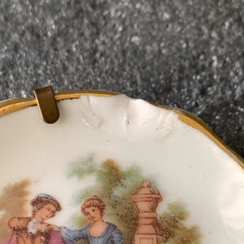 Small Limoge plate used, vintage