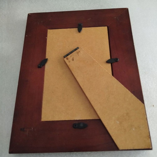 Vintage wooden photo frame used, 23 cm