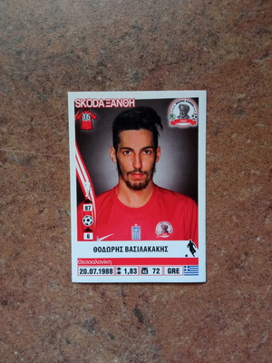 Panini Superleague 2013-2014 Sticker No390 Thodoris Vasilakakis Xanthi new
