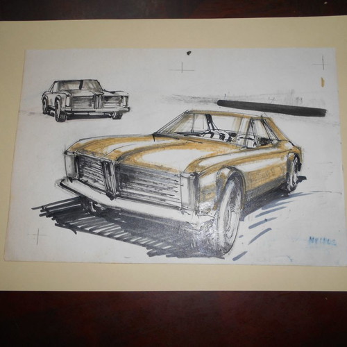Neiros car ink on paper typographic mockup used 21x30cm