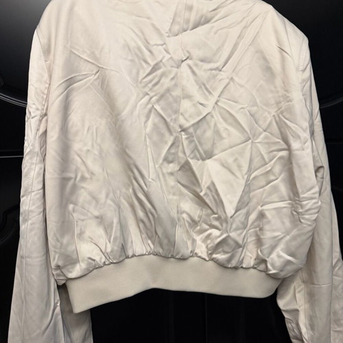 Bomber jacket satin Zara like new, beige, crop style, XL