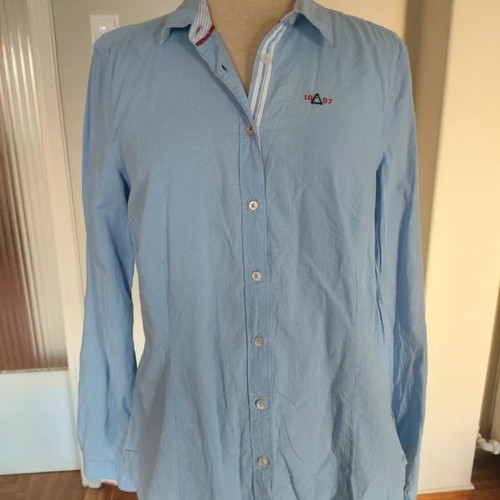 Gaastra women's shirt in blue check, size L, like new