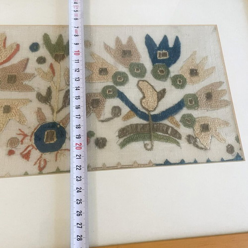 Handmade embroidery framed artwork