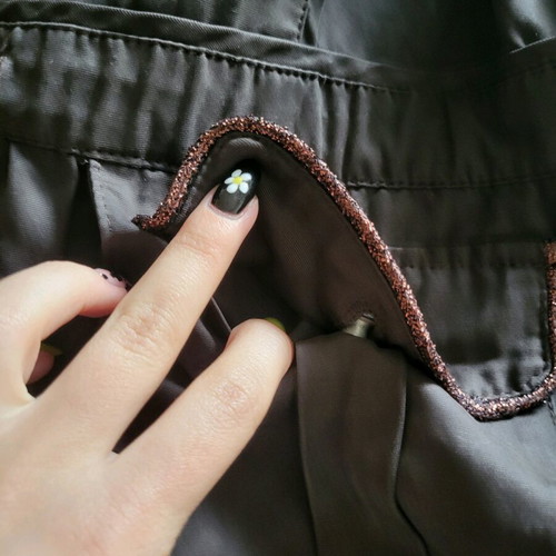 Grama jacket black/brown like new, size L