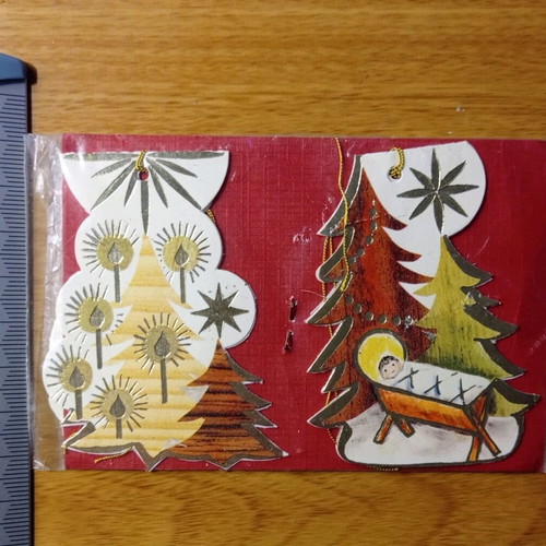 Christmas cards vintage, set of 4, new