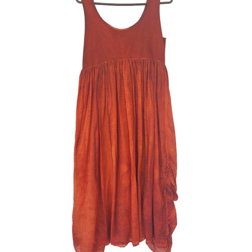 La Vaca Loca dress new, cotton, size S/M, terracotta color