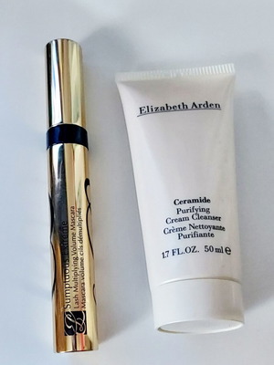 Μάσκαρα Estée Lauder μεταχειρισμένη με δώρο κρέμα καθαρισμού Elizabeth Arden καινούργια 50ml