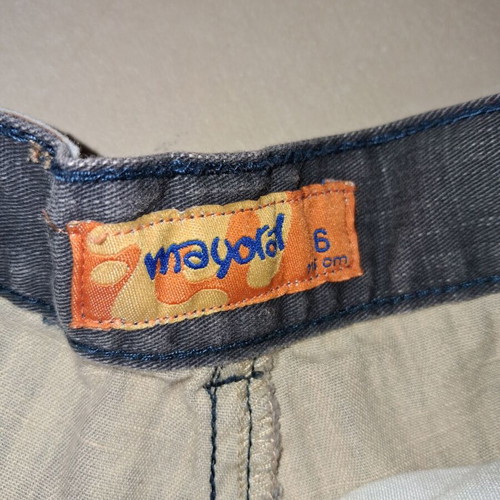 Mayoral boys' pants size 6 used, faded gray