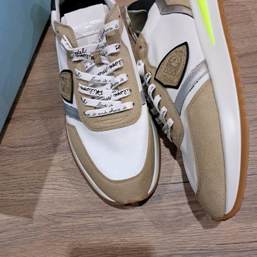 Philippe Model Paris men's sneakers new, white and beige, size 41