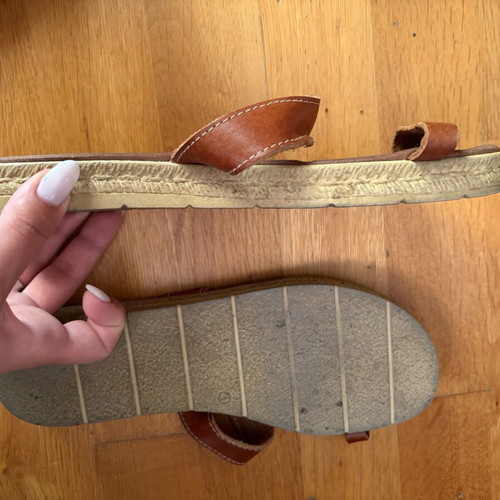 Tan sandals used, size 41