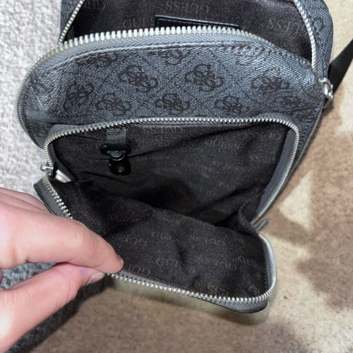 Guess crossbody bag like new, black and gray