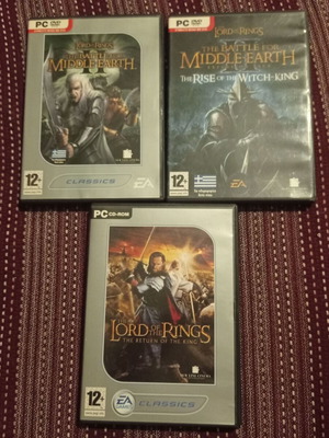 Lord of the Rings PC game pack with The Battle for Middle Earth II, The Rise of Witch King, Return of the King, like new