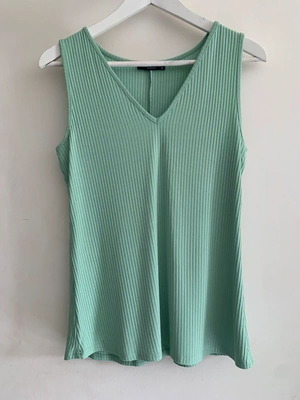 Top Gianni L used, turquoise, elastic fabric