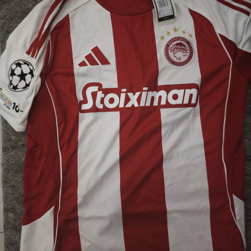 Olympiacos 2025/26 Home European Appearance Podence Jersey Large New Authentic