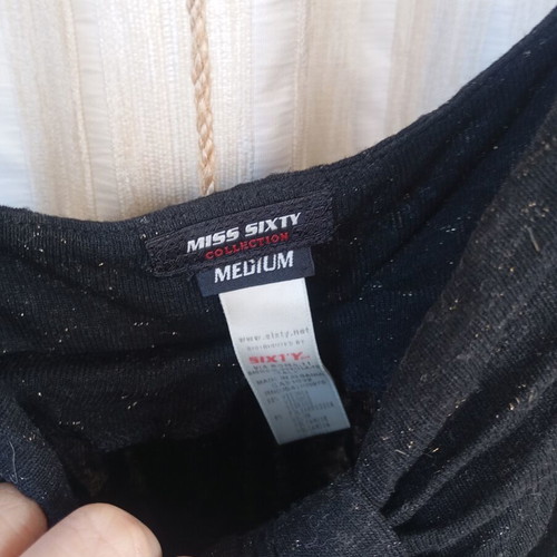Miss Sixty black dress like new with gold details