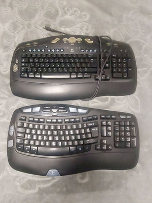 Logitech K350 Wave Wireless and 967559 Media Elite Greek Keyboard like new