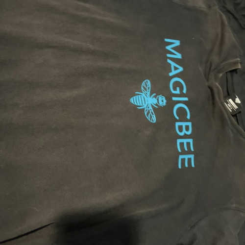 Magic Bee used black t-shirts and shorts for 13-14 years old
