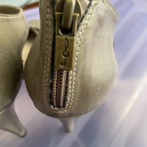 Stradivarius high heels like new with back zipper, gray, size 38