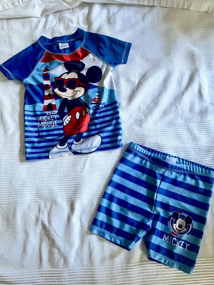 Mickey Mouse Disney swimwear set for 3 years old boy used