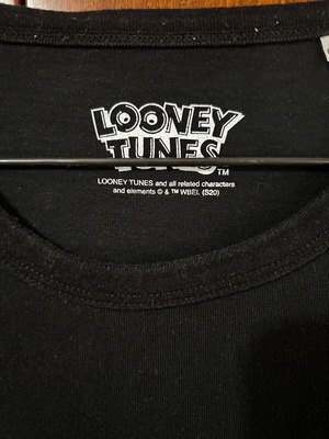 Ανδρικό T shirt Looney Tunes Jack & Jones Large σαν καινούργιο, μαύρο